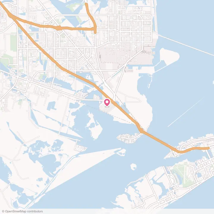 Map of the flower delivery area in Bayou Vista, Texas