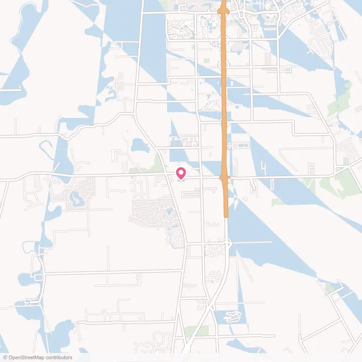Map of the flower delivery area in Rosharon, Texas