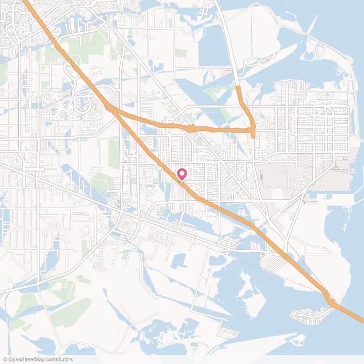 Map of the flower delivery area in La Marque, Texas