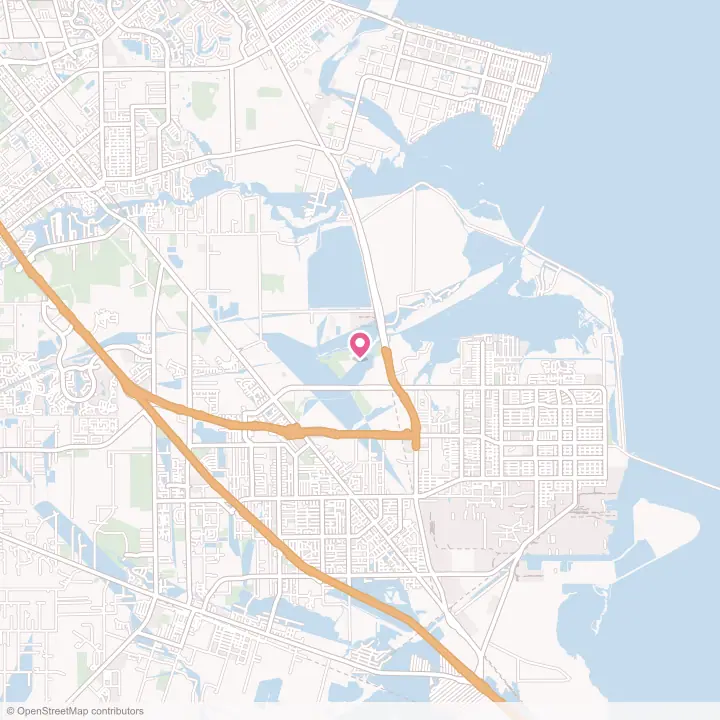 Map of the flower delivery area in Texas City, Texas