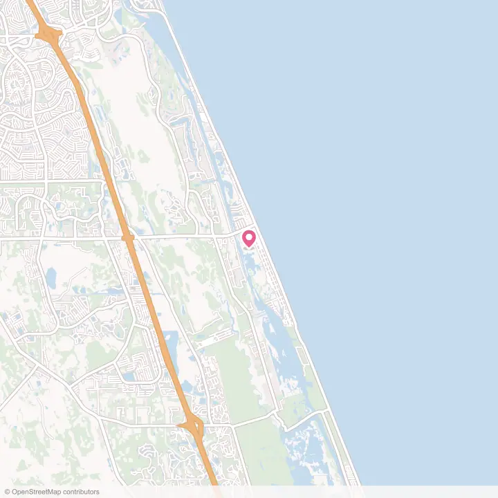 Map of the flower delivery area in Flagler Beach, Florida