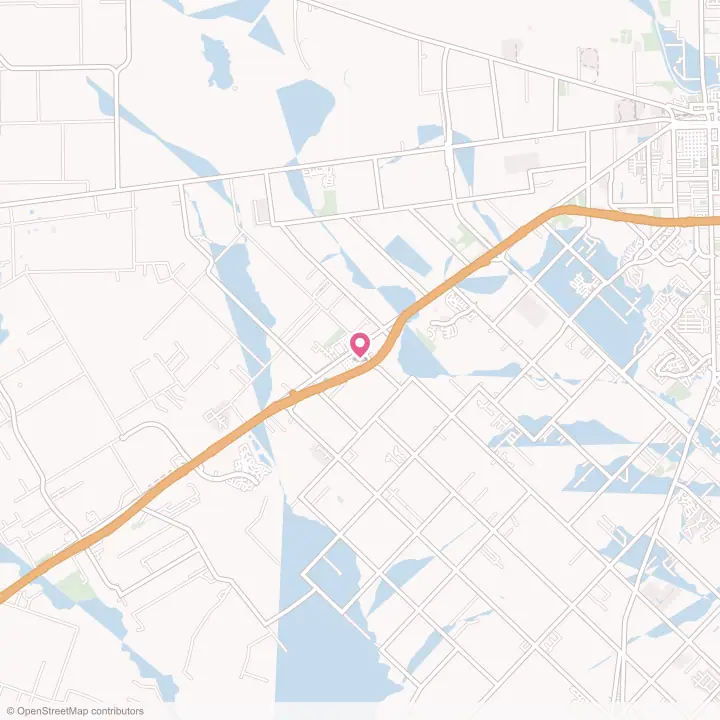 Map of the flower delivery area in Beasley, Texas