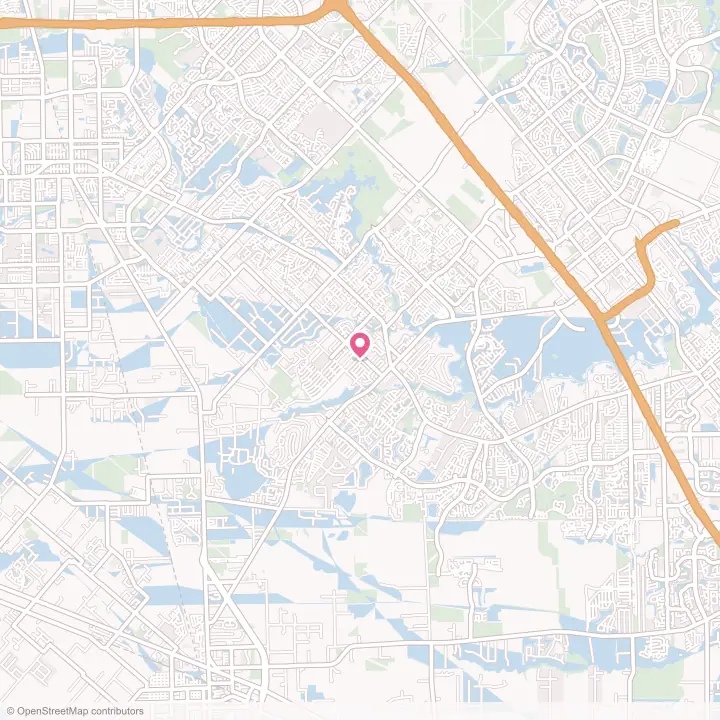 Map of the flower delivery area in Friendswood, Texas