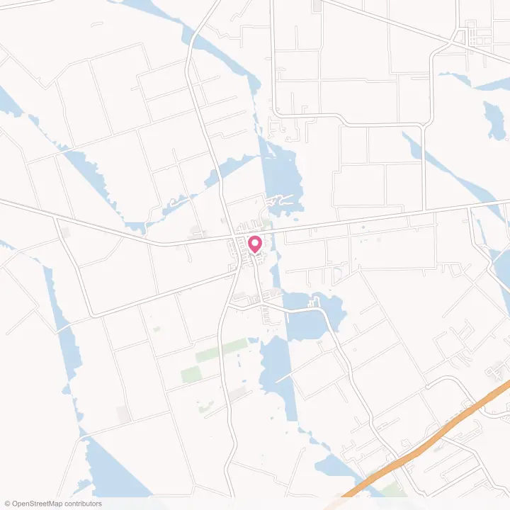 Map of the flower delivery area in East Bernard, Texas