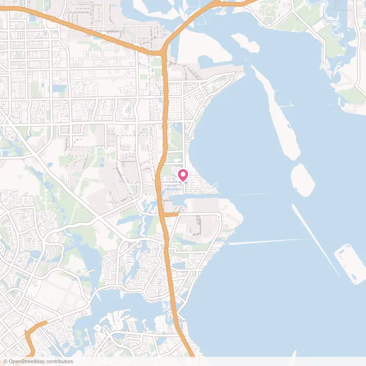 Map of the flower delivery area in Shoreacres, Texas