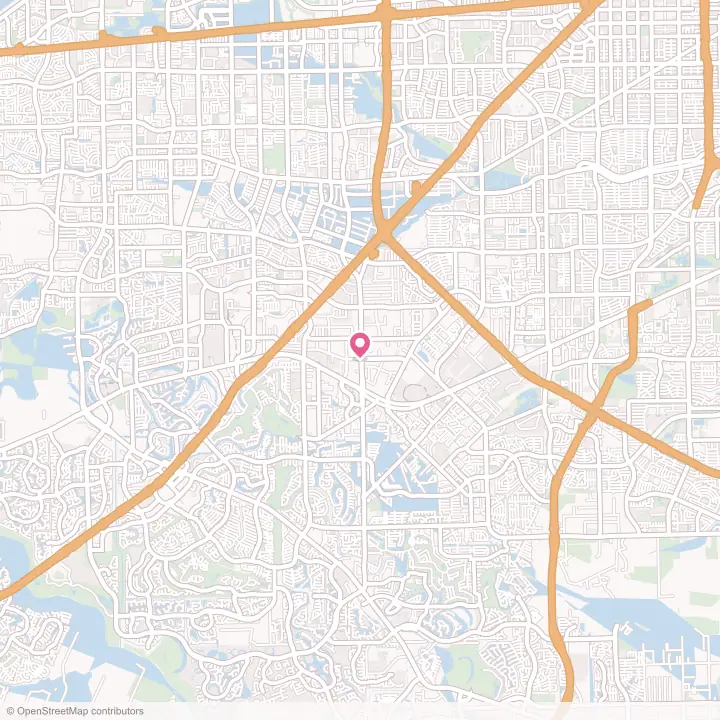 Map of the flower delivery area in Stafford, Texas