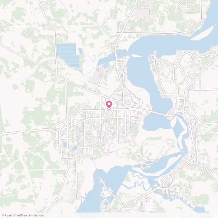 Map of the flower delivery area in Palatka, Florida