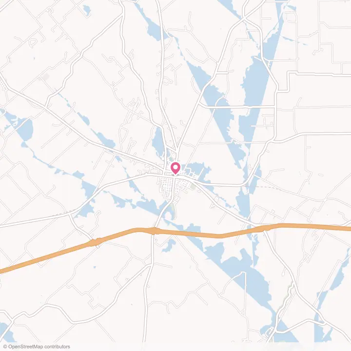 Map of the flower delivery area in Luling, Texas
