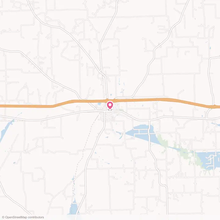 Map of the flower delivery area in Flatonia, Texas