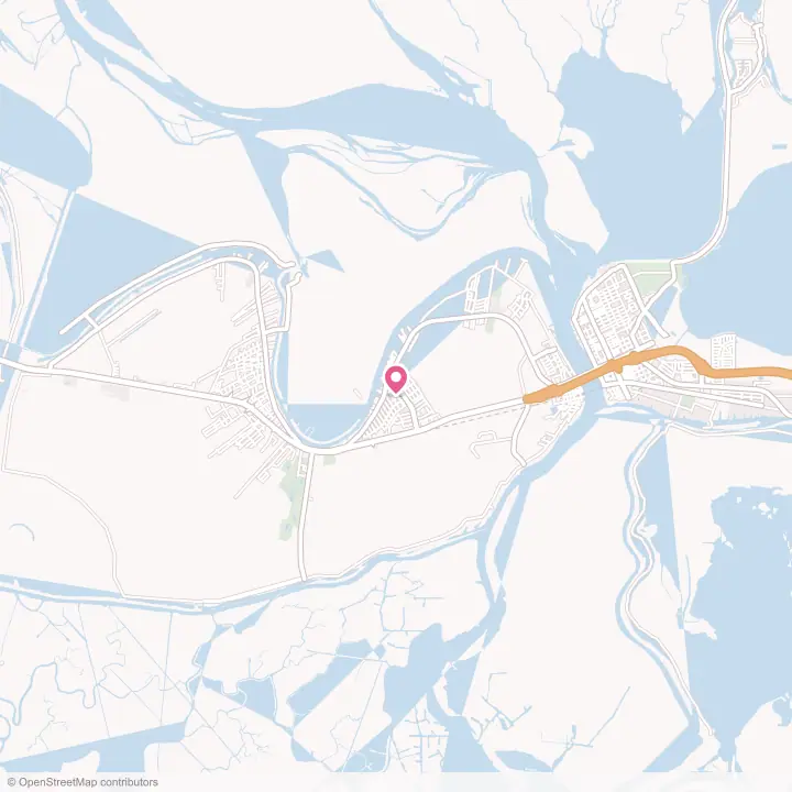 Map of the flower delivery area in Bayou Vista, Louisiana
