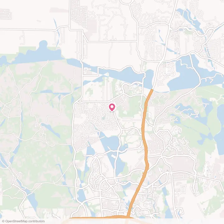 Map of the flower delivery area in Timberwood Park, Texas