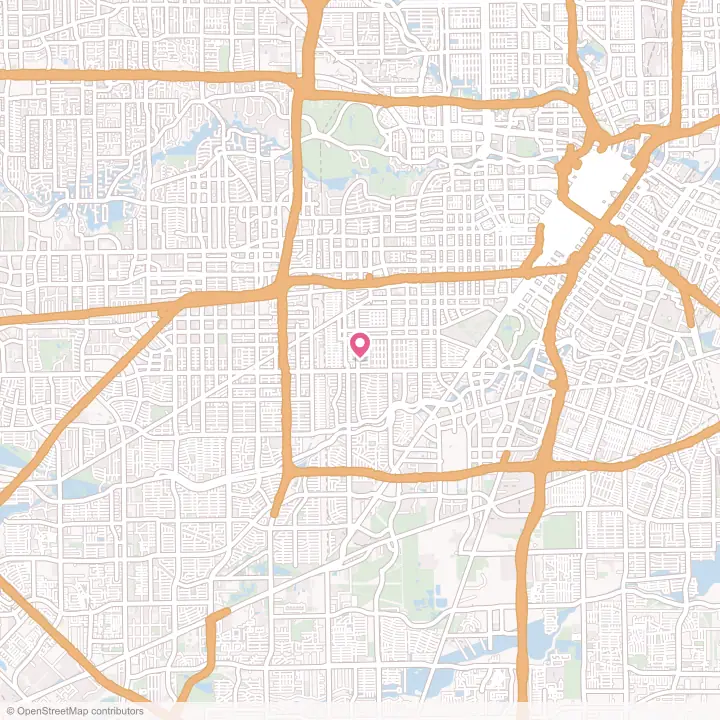 Map of the flower delivery area in Southside Place, Texas