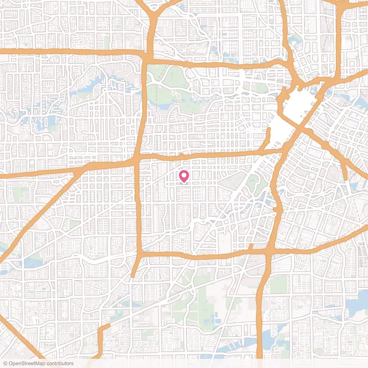 Map of the flower delivery area in West University Place, Texas