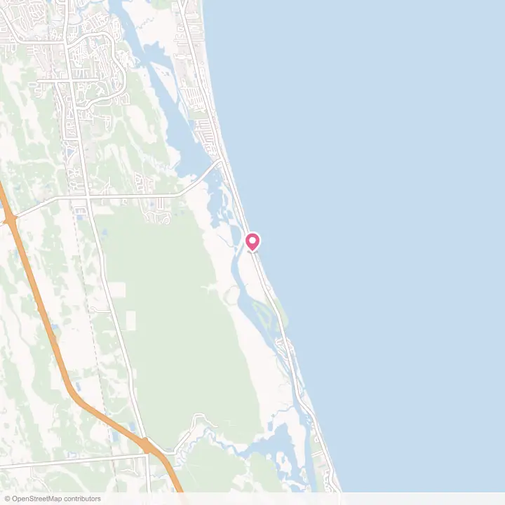 Map of the flower delivery area in Crescent Beach, Florida