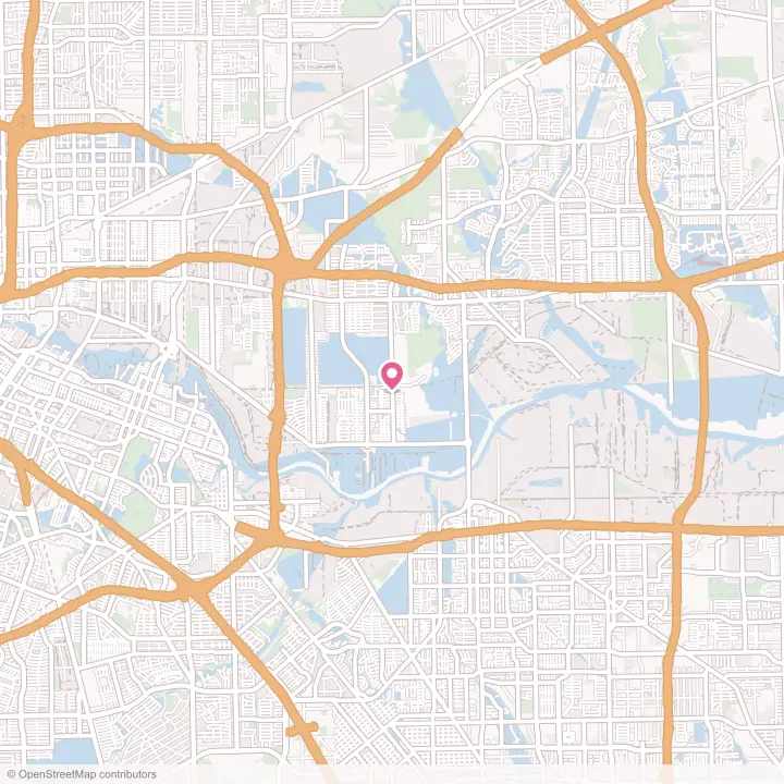 Map of the flower delivery area in Galena Park, Texas
