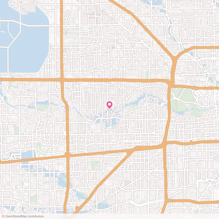 Map of the flower delivery area in Piney Point Village, Texas