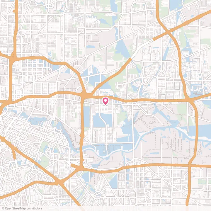 Map of the flower delivery area in Jacinto City, Texas