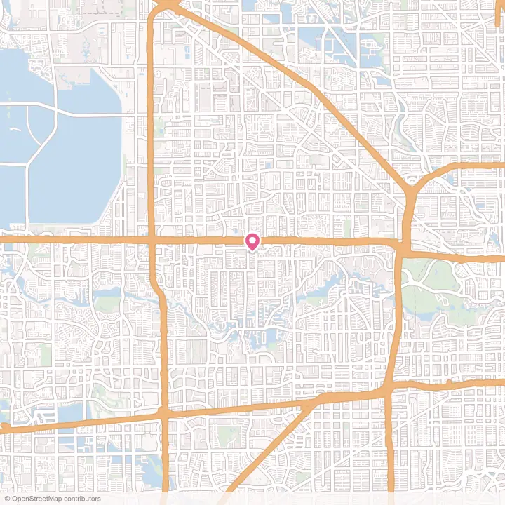 Map of the flower delivery area in Hedwig Village, Texas