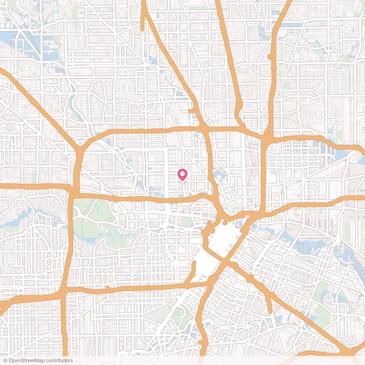 Map of the flower delivery area in Houston, Texas