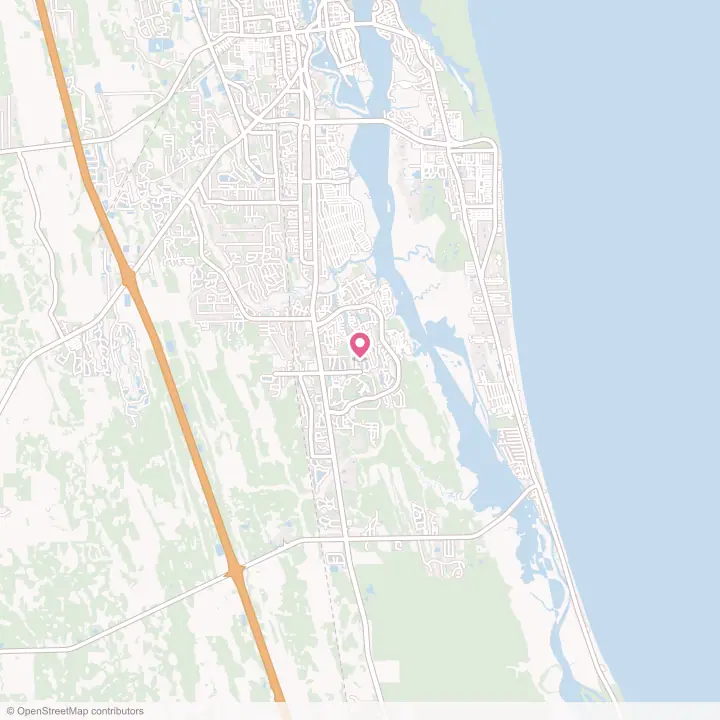 Map of the flower delivery area in St. Augustine Shores, Florida