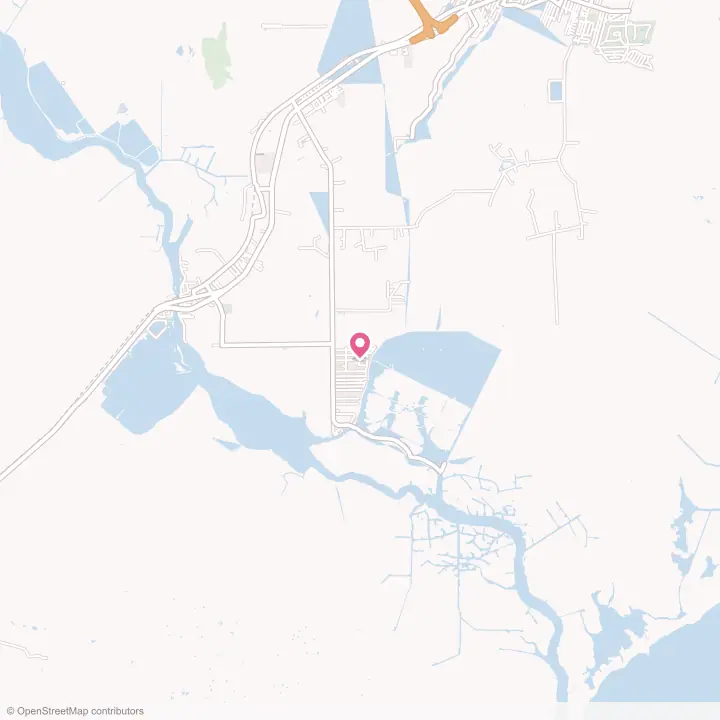 Map of the flower delivery area in Bayou Gauche, Louisiana