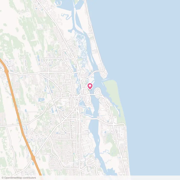 Map of the flower delivery area in St. Augustine, Florida