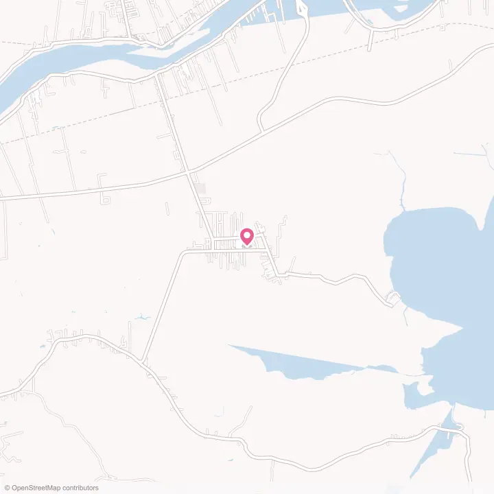 Map of the flower delivery area in South Vacherie, Louisiana