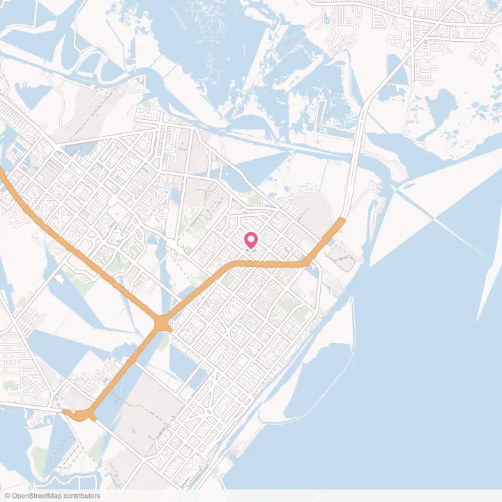 Map of the flower delivery area in Groves, Texas