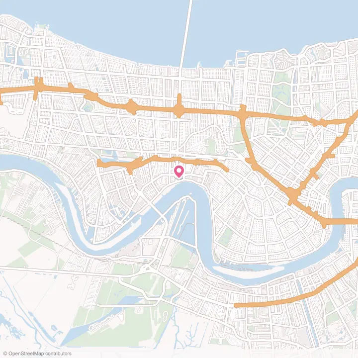 Map of the flower delivery area in Jefferson, Louisiana
