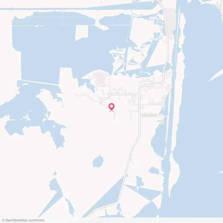 Map of the flower delivery area in Hackberry, Louisiana