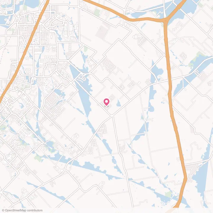 Map of the flower delivery area in Niederwald, Texas