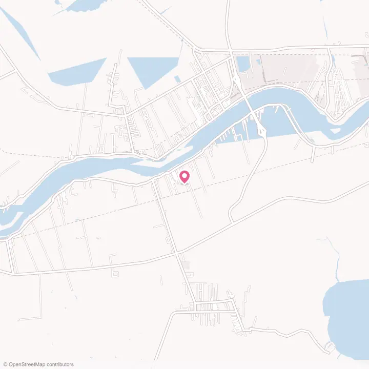 Map of the flower delivery area in North Vacherie, Louisiana