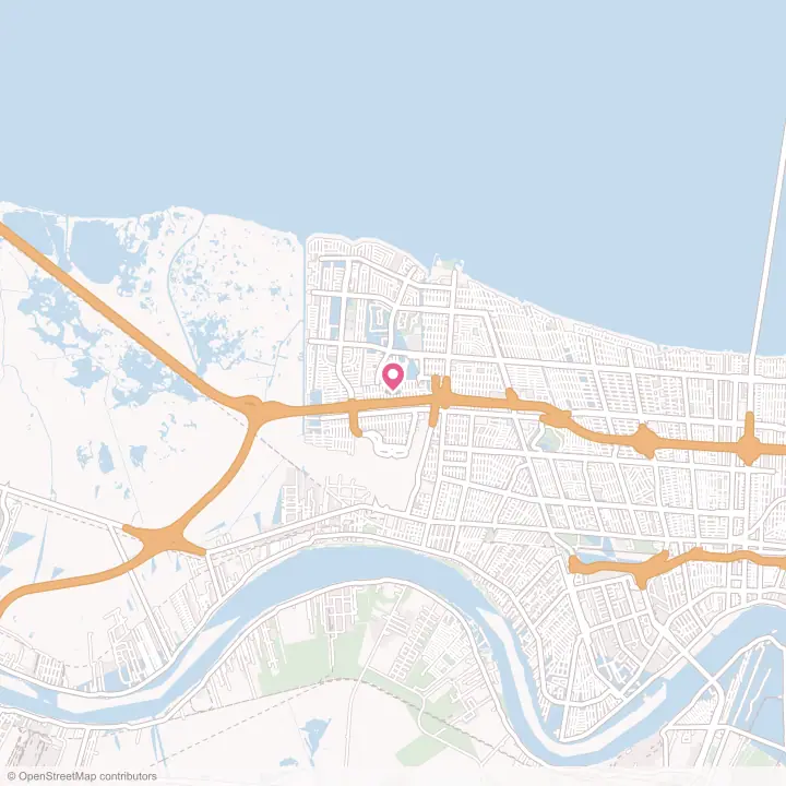 Map of the flower delivery area in Kenner, Louisiana