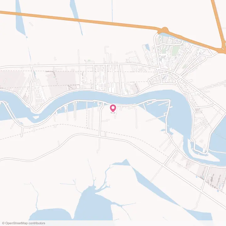 Map of the flower delivery area in Edgard, Louisiana