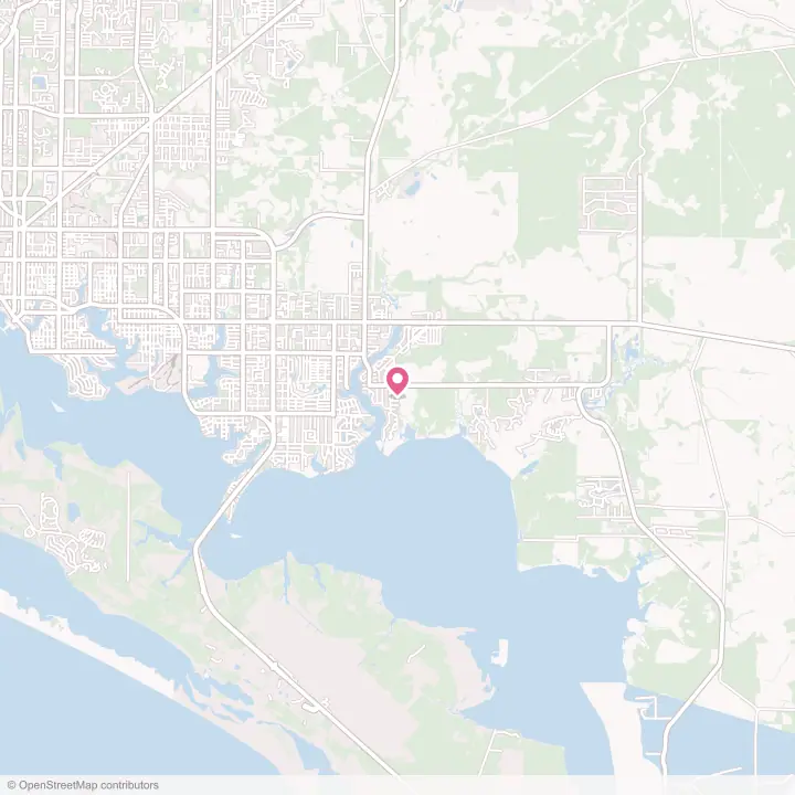 Map of the flower delivery area in Callaway, Florida