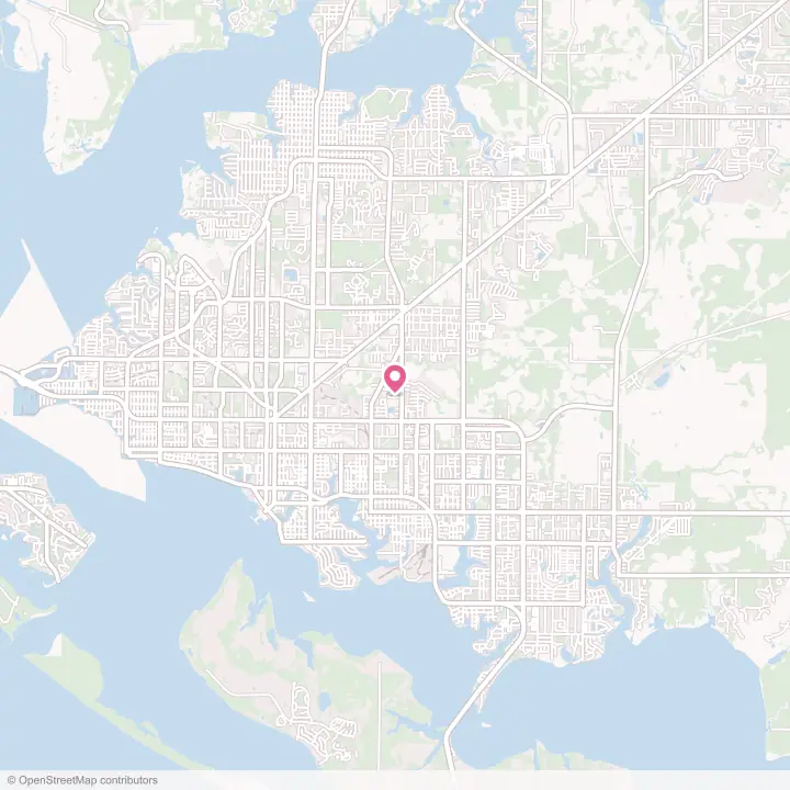 Map of the flower delivery area in Cedar Grove, Florida