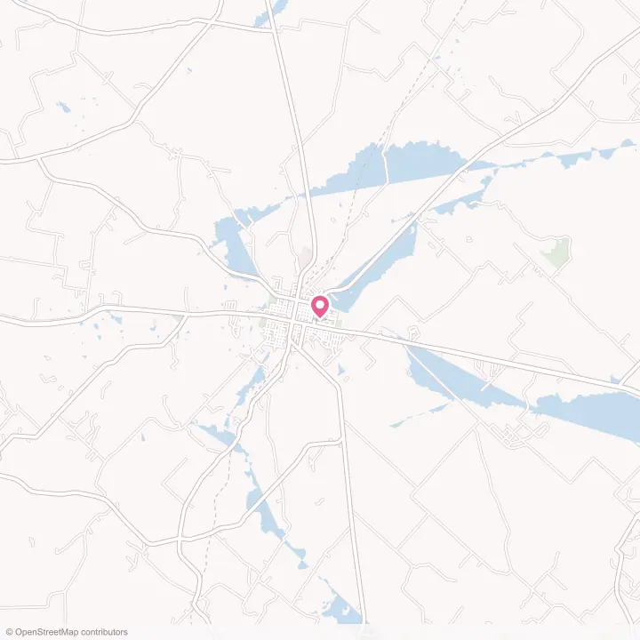 Map of the flower delivery area in Giddings, Texas