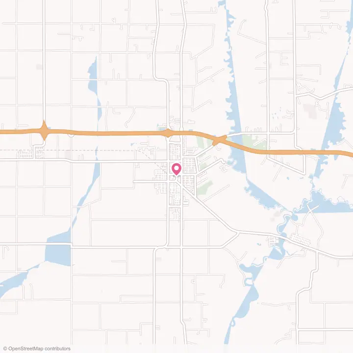 Map of the flower delivery area in Jennings, Louisiana