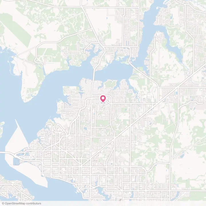Map of the flower delivery area in Lynn Haven, Florida