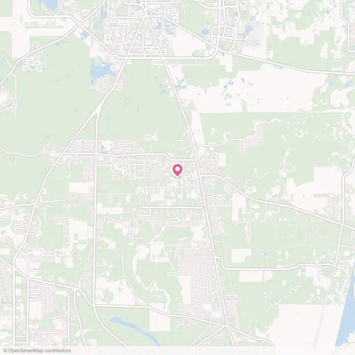 Map of the flower delivery area in Woodville, Florida