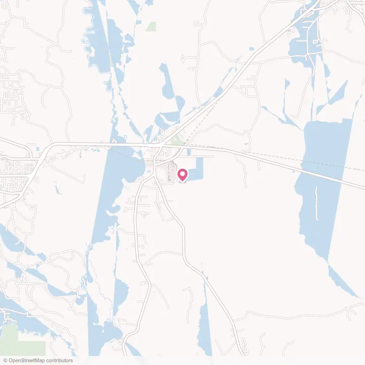 Map of the flower delivery area in Evadale, Texas