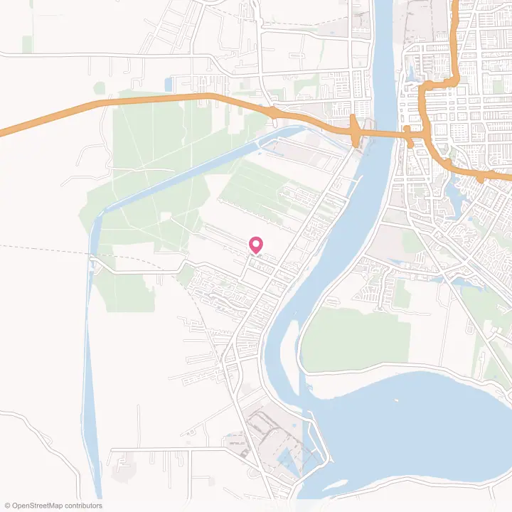 Map of the flower delivery area in Brusly, Louisiana