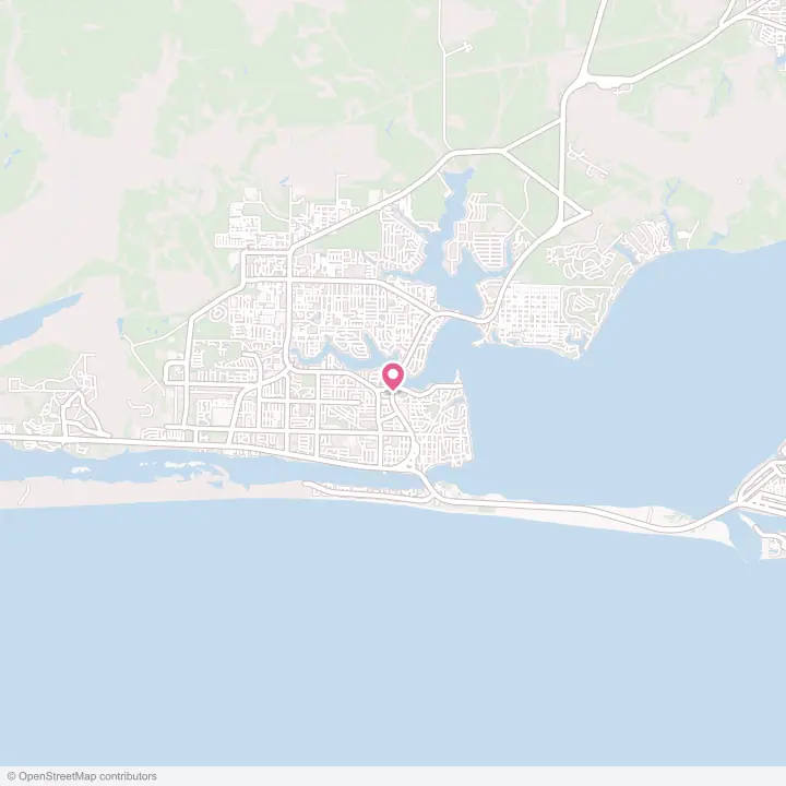 Map of the flower delivery area in Cinco Bayou, Florida