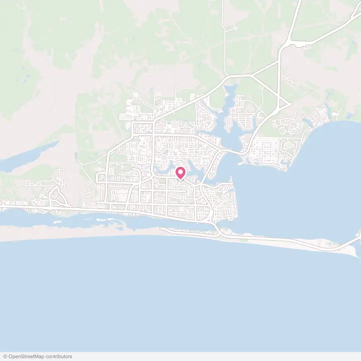 Map of the flower delivery area in Fort Walton Beach, Florida