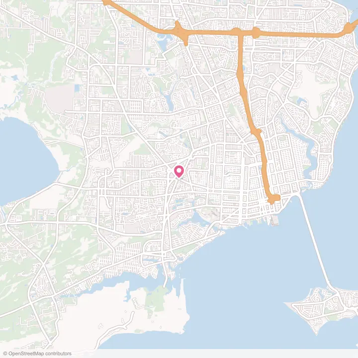 Map of the flower delivery area in West Pensacola, Florida