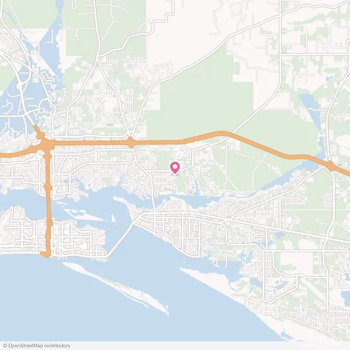 Map of the flower delivery area in Gulf Hills, Mississippi