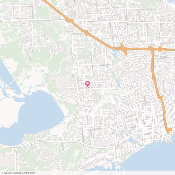 Map of the flower delivery area in Bellview, Florida