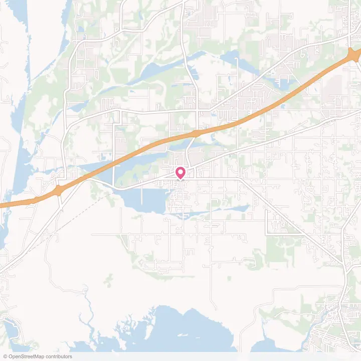 Map of the flower delivery area in Grand Bay, Alabama