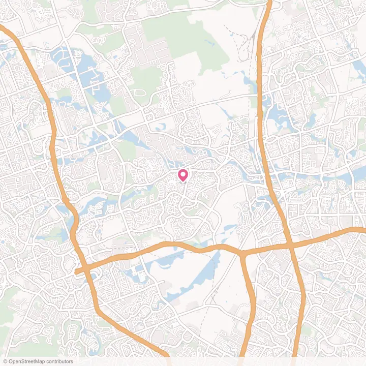 Map of the flower delivery area in Brushy Creek, Texas