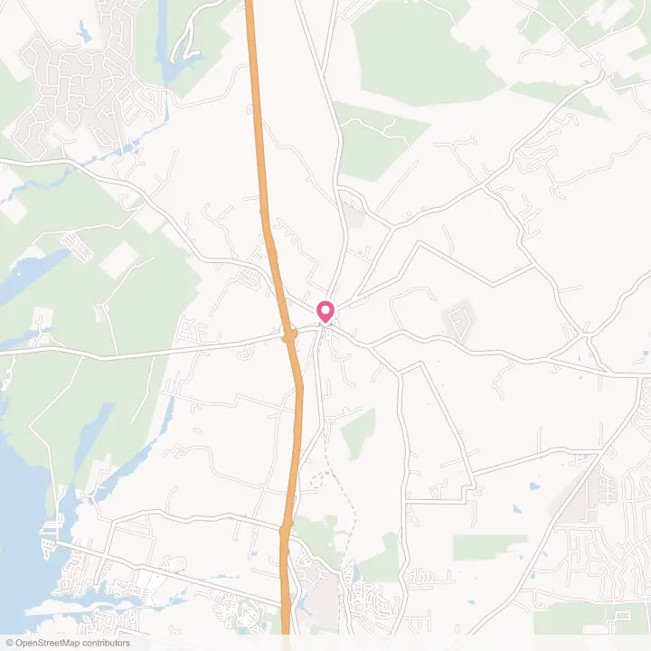 Map of the flower delivery area in New Waverly, Texas